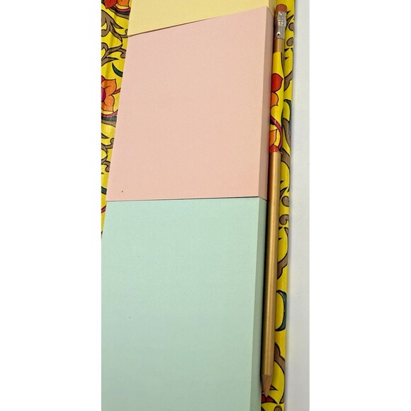 Vintage Retro Bright Yellow/Red/Orange Post-It Note Notebook W/Pencil Japan - Picture 6 of 9